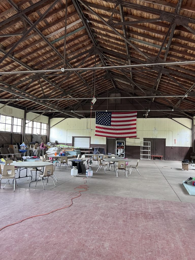 IMG_5473 - Scouting 334 Inside the Dining Hall, once the home of many a good meal and boisterous song. (Photo by K. Humphries)
