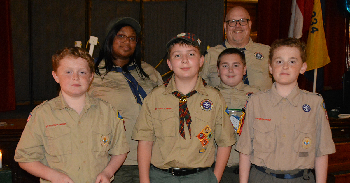 5 Scouts Earn Arrow of Light