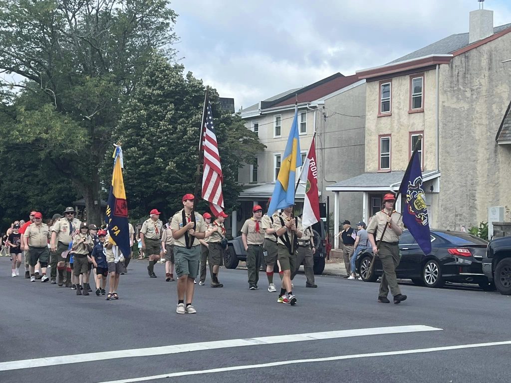 Scouts BSA Troop 334 in the Roxborough 4th of July Parade