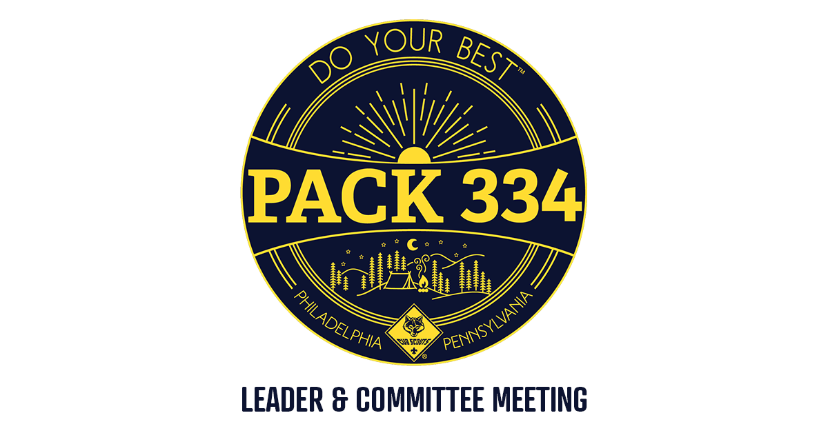 Cub Scout Pack 334 Leader & Committee Meeting