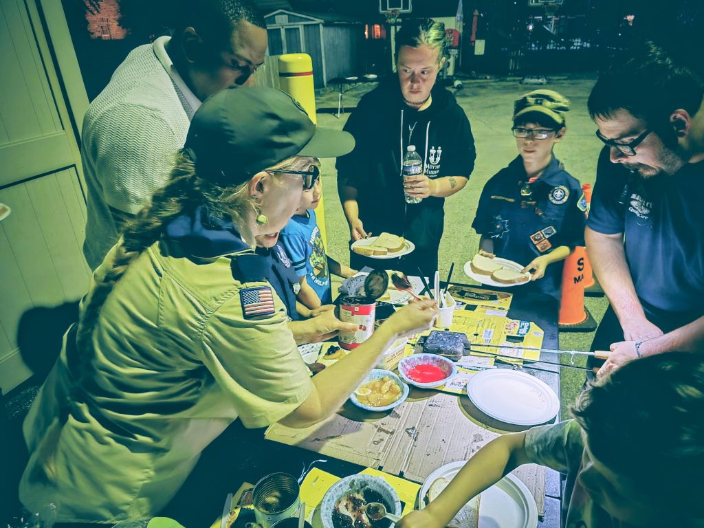 2025 Fall Open House 1, Scouts making Pudgy Pies