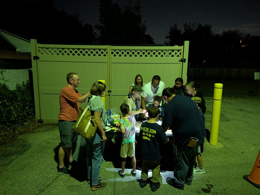 2025 Fall Open House 1, Scouts making Pudgy Pies