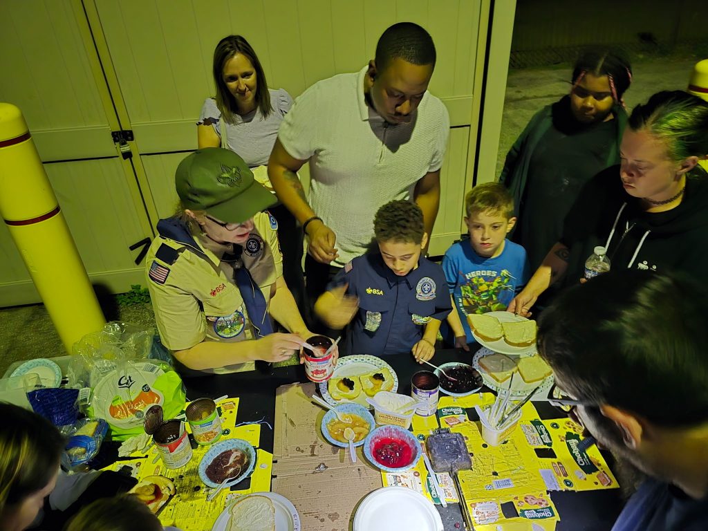 2025 Fall Open House 1, Scouts making Pudgy Pies